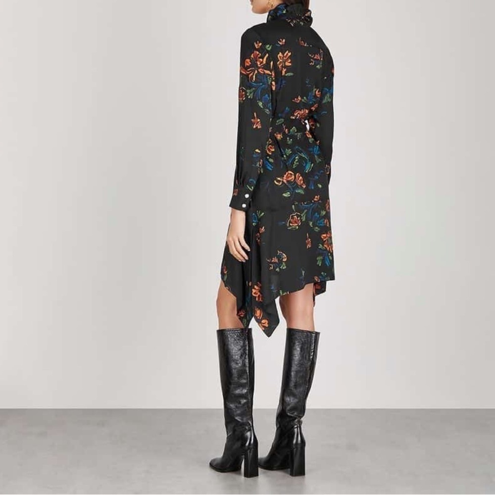 TORY BURCH Women Asymmetrical Hem Floral Cora Dress Size 0 - Picture 3 of 11